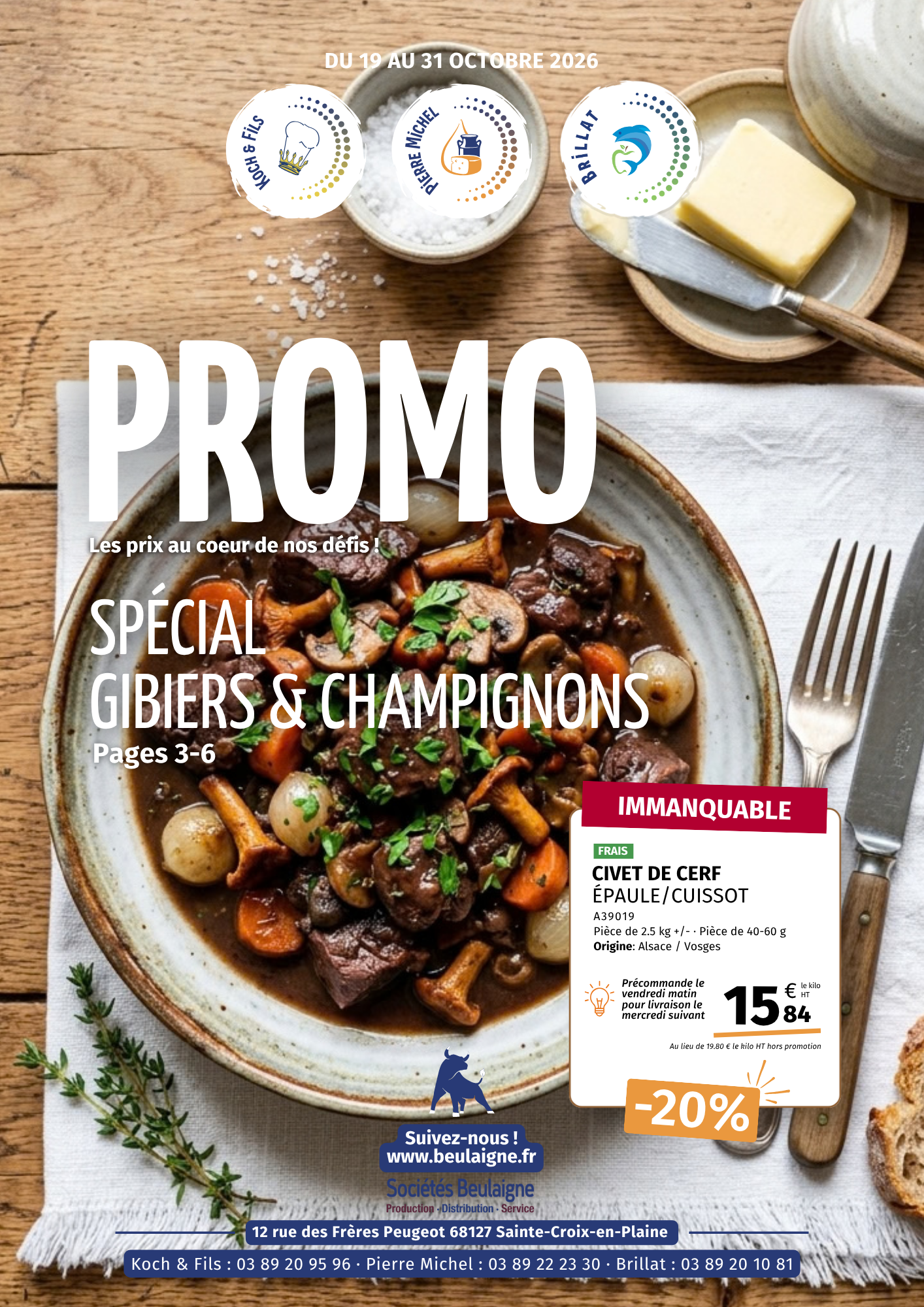 Publipromo du 19 octobre - Gibiers & Champignons